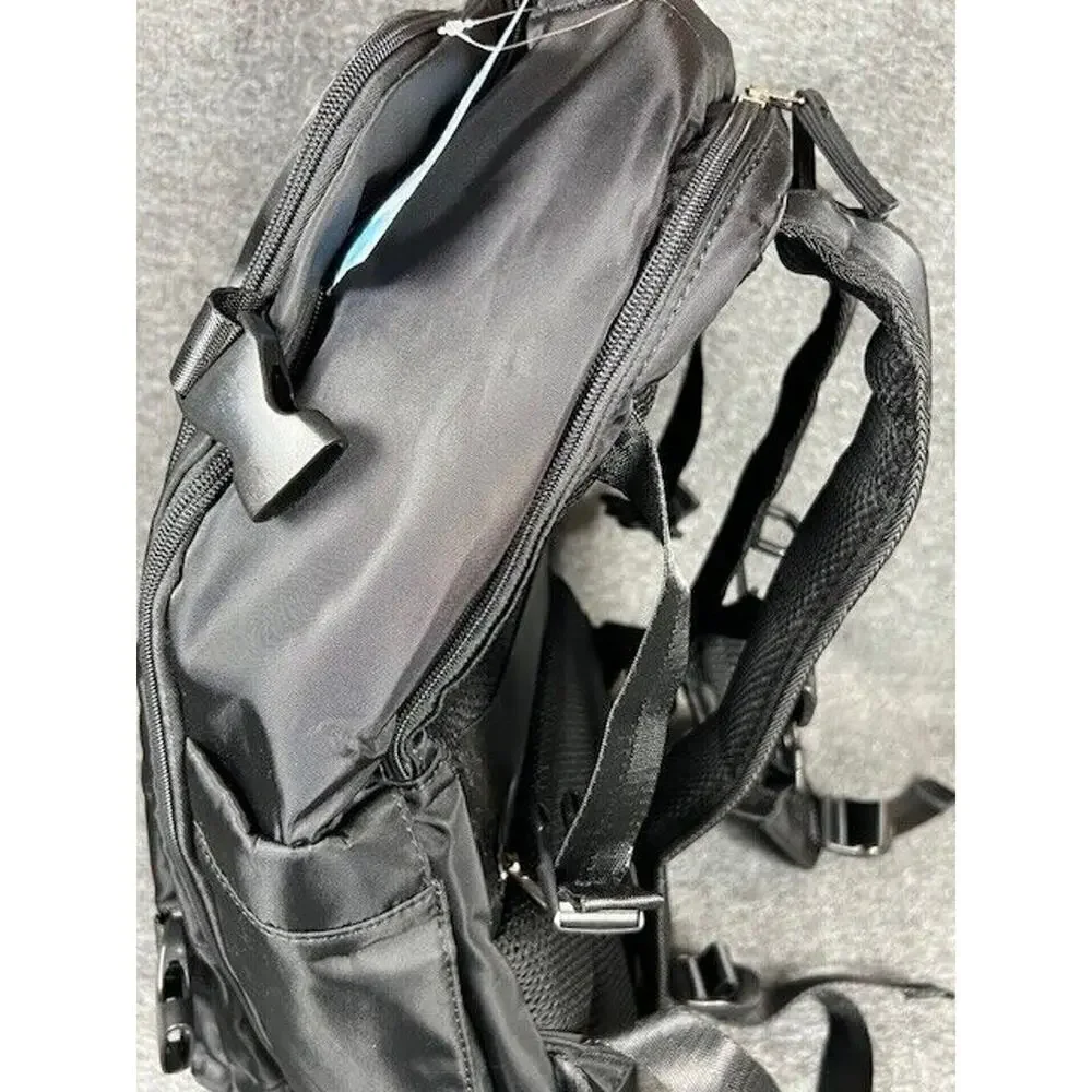 Large Black Travel Laptop w/USB Charging Port Multifunction Backpack NEW